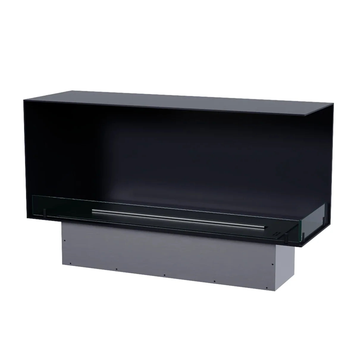 Foco Corner Right 1200 Manual Bioethanol Fireplace with Two Sided Flames