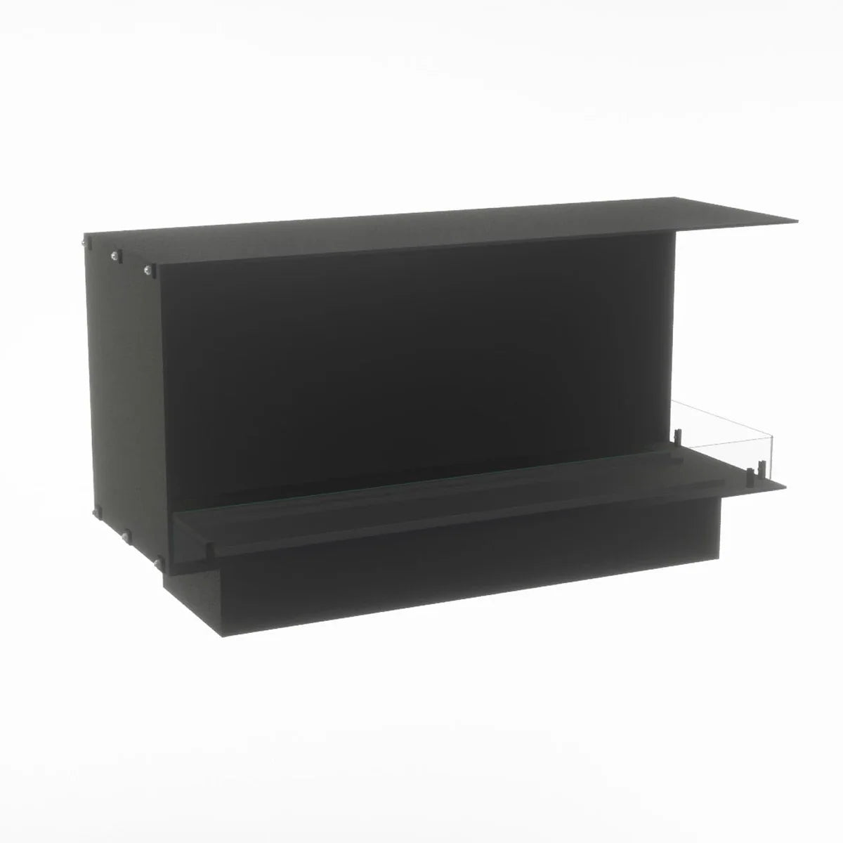 Foco Myst Corner Right 1200 Water Vapour Fireplace in Matte Black