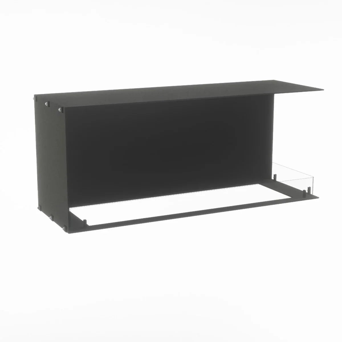 Foco Myst Corner Right 1200 Water Vapour Fireplace in Matte Black