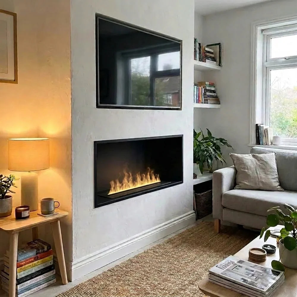 Foco Myst One 1000 Black Water Vapour Fireplace with Realistic Flames