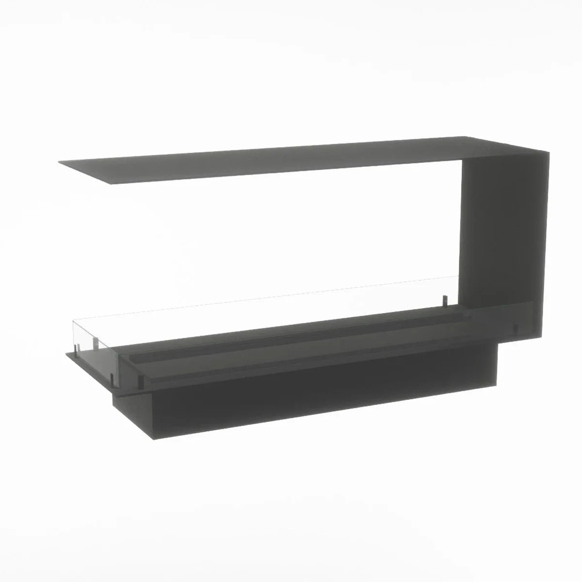 Foco Myst Room Divider 1200 Water Vapour Fireplace in Matte Black