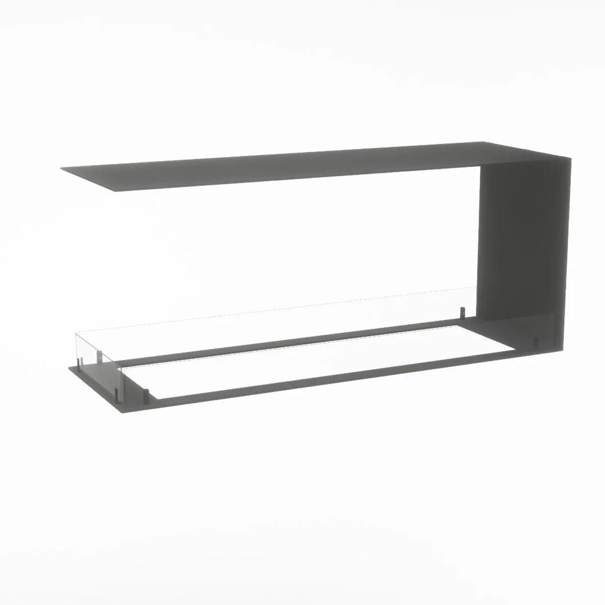 Foco Myst Room Divider 1200 Water Vapour Fireplace in Matte Black