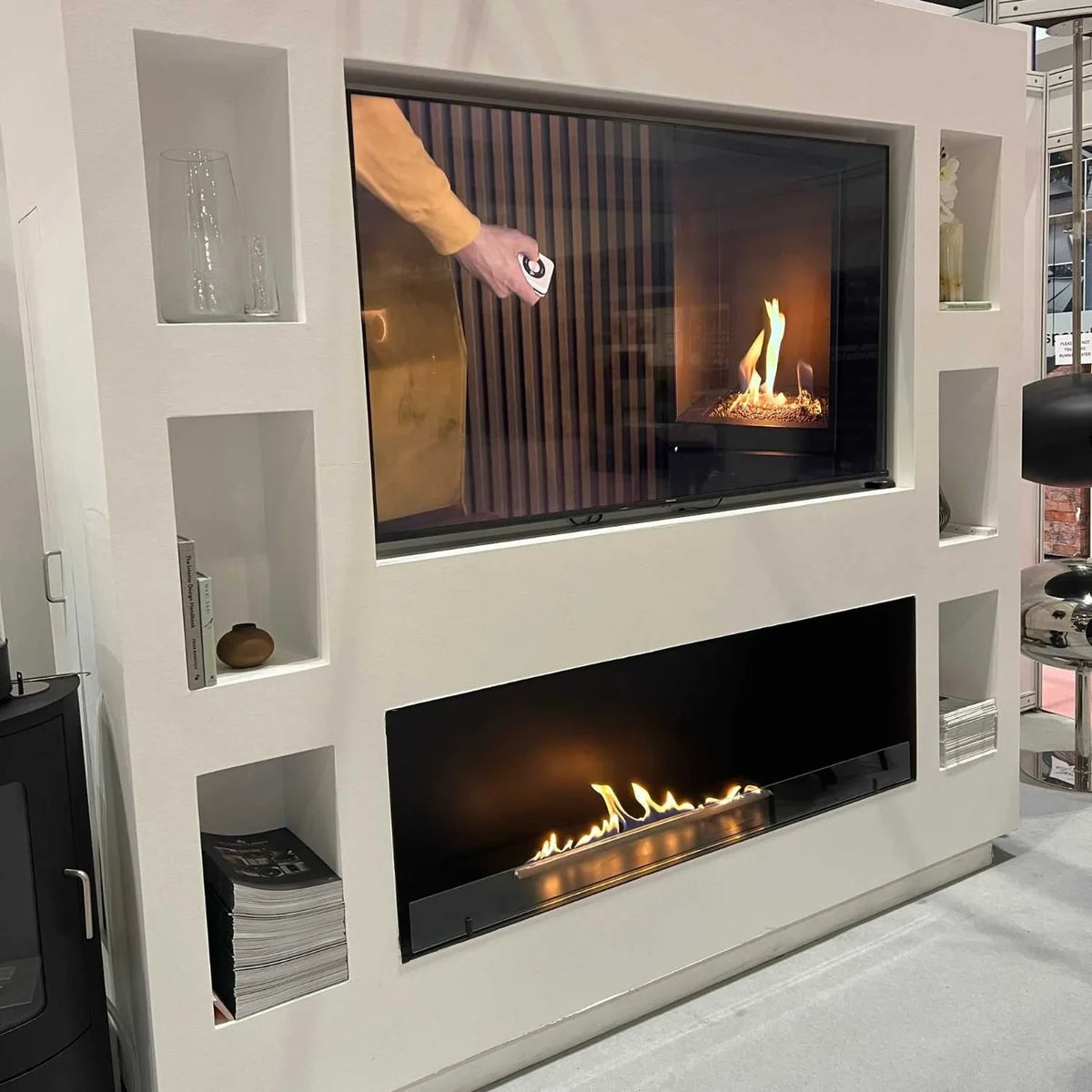 Foco One 1500 Built In Bioethanol Fireplace with Dual Burners