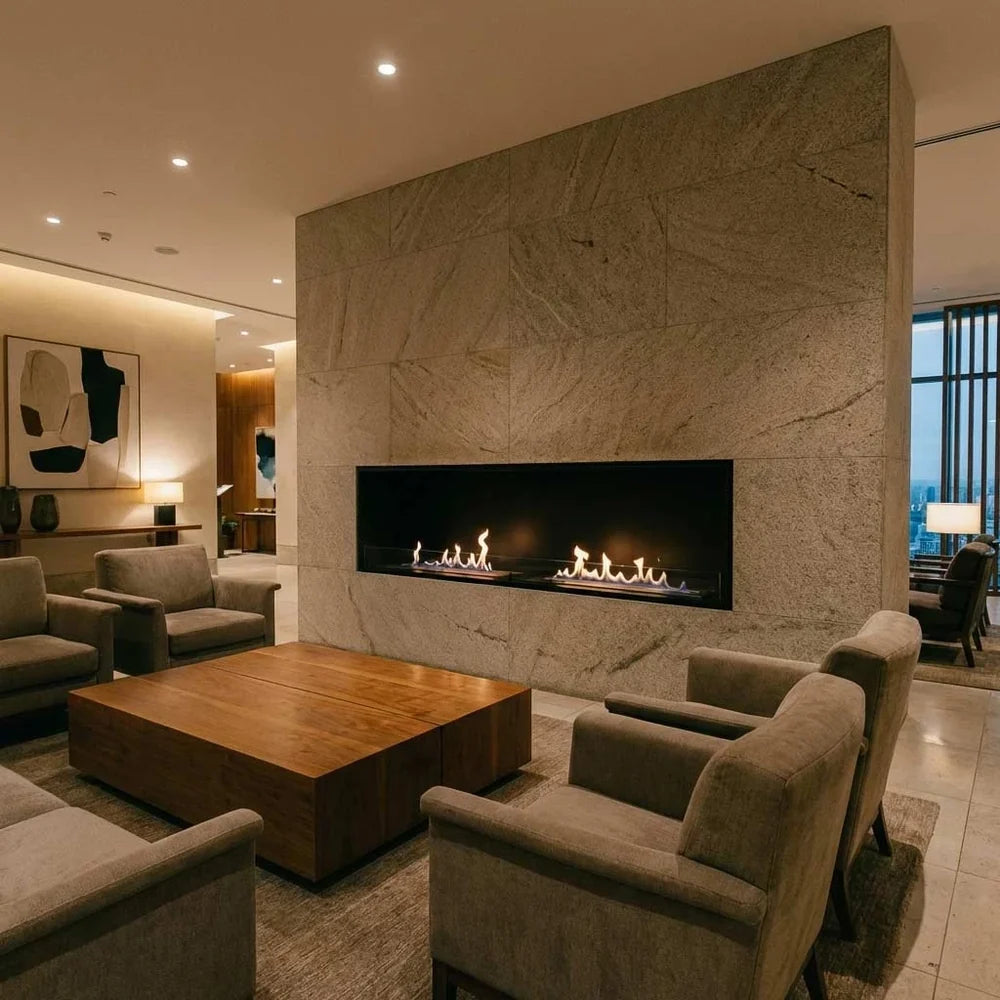 Foco One 1800 Extra Wide Built In Bioethanol Fireplace