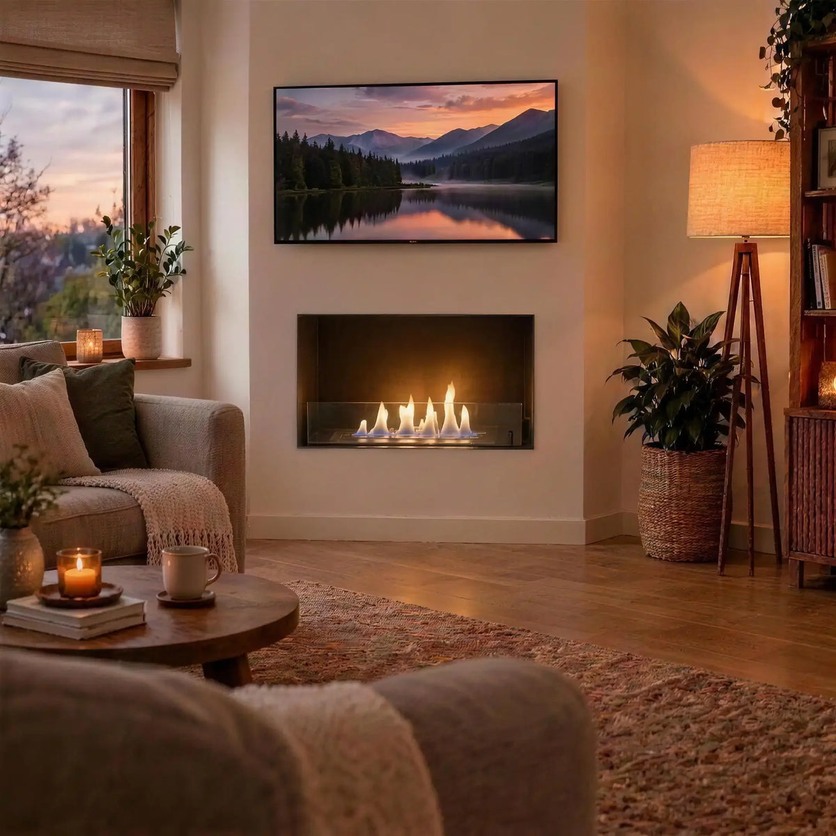 Foco One 800 Medium Bioethanol Fireplace | Built In Design