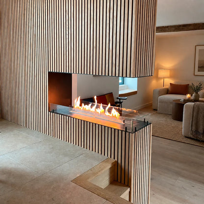 Foco Room Divider 1200 Built In Bioethanol Fireplace