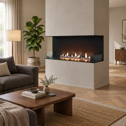 Foco Three 1200 Three Sided Built In Bioethanol Fireplace