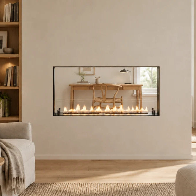 Foco Two 1000 Ultra Slim Built In Bioethanol Fireplace