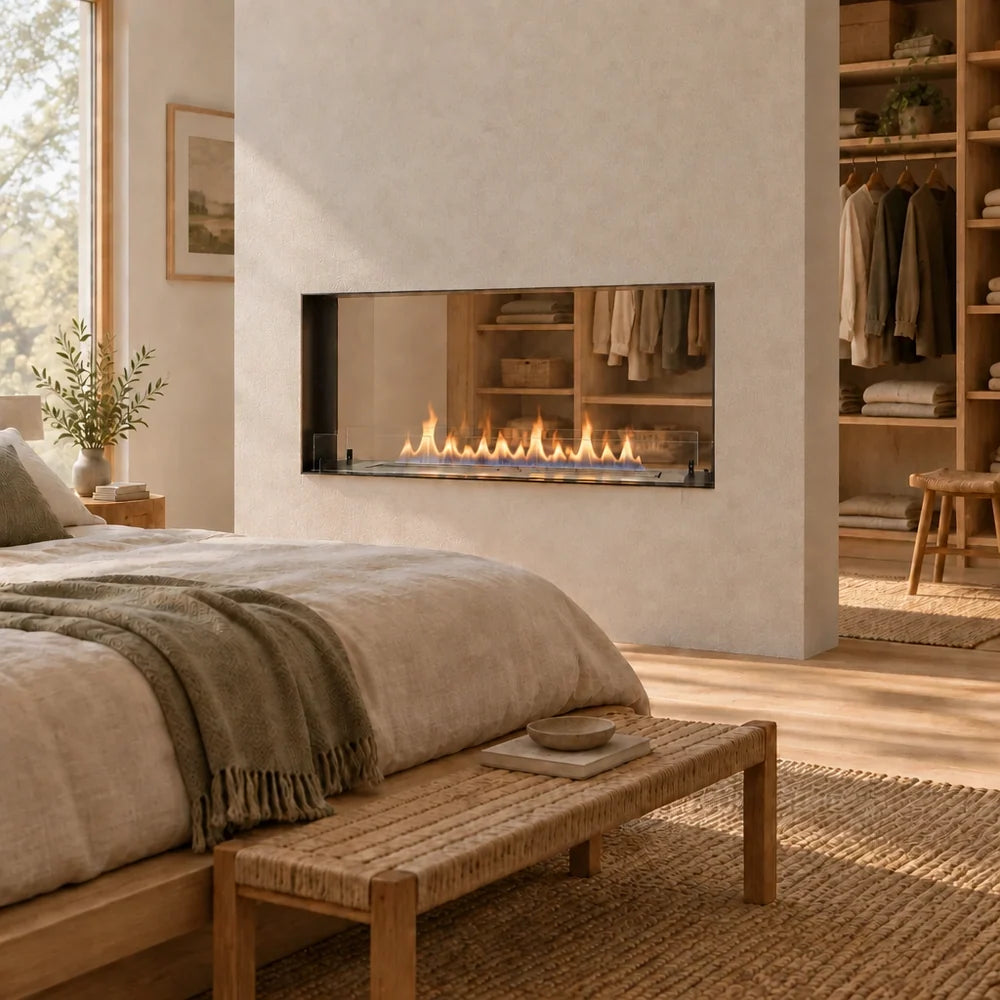 Foco Two 1200 Slim Tunnel Bioethanol Fireplace | See Through