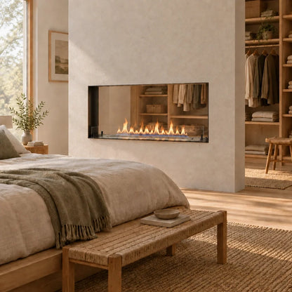 Foco Two 1200 Slim Tunnel Bioethanol Fireplace | See Through
