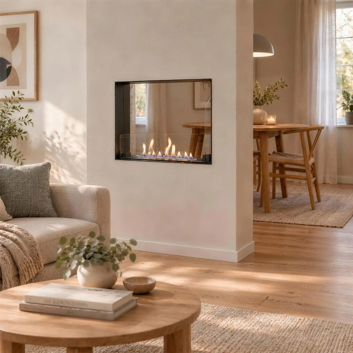 Foco Two 600 Slim Tunnel Bioethanol Fireplace | See Through