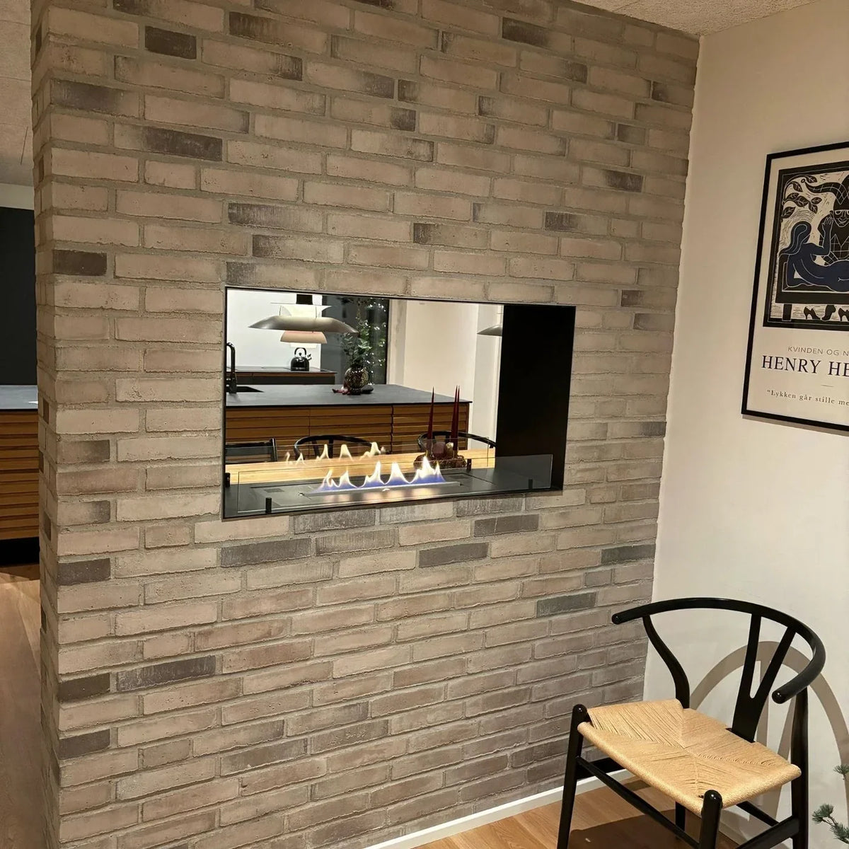 Foco Two 800 Tunnel Bioethanol Fireplace | Double Sided