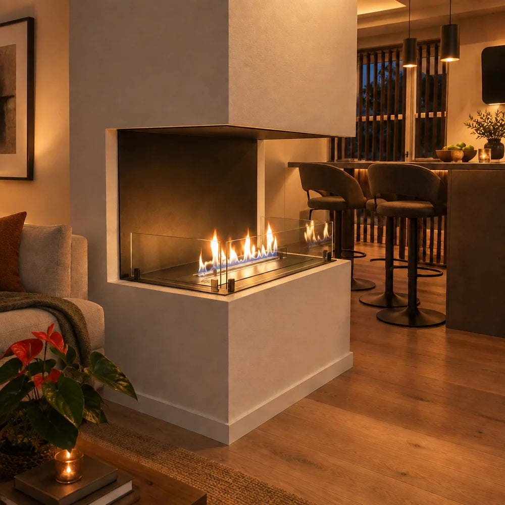 Foco Three 800 Three Sided Built In Bioethanol Fireplace