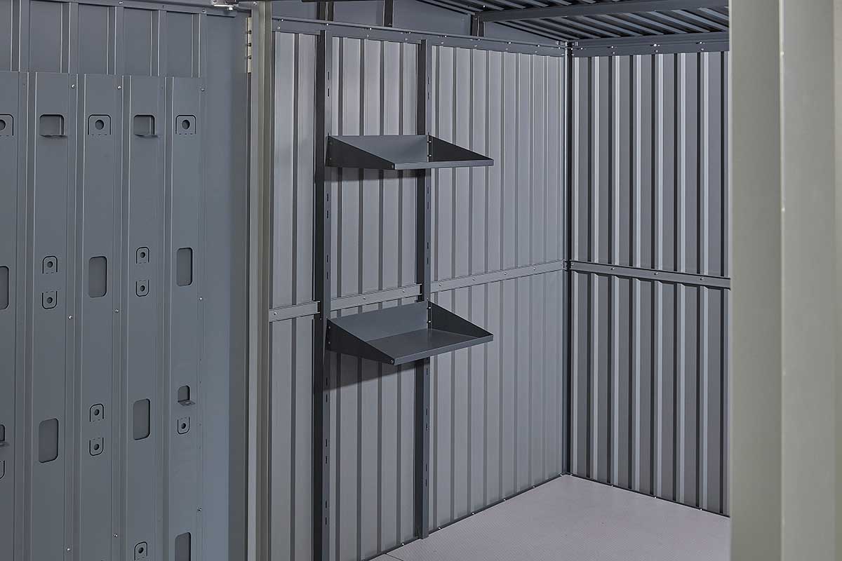 Hex Living Shed Shelf and Rail Kit – Flexible Storage Solution