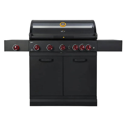 GRLLR Outdoor Kitchen U Shap Sink 5 Burner Fridge and Kamado