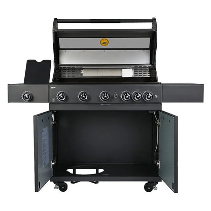 GRLLR Outdoor Kitchen U Shap Sink 5 Burner Fridge and Kamado