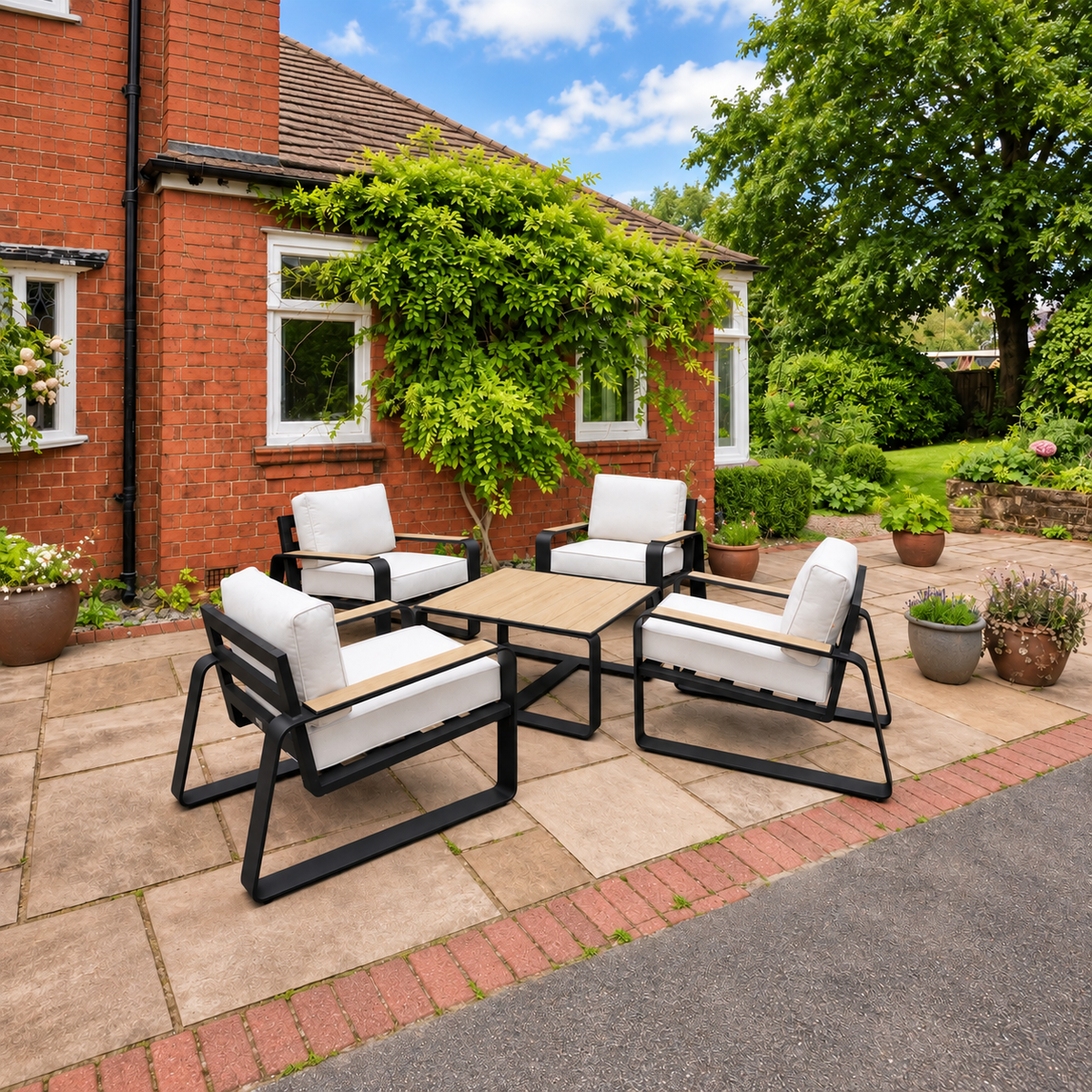 Hex Living Garden Set Graphite Black | Premium Outdoor Furniture