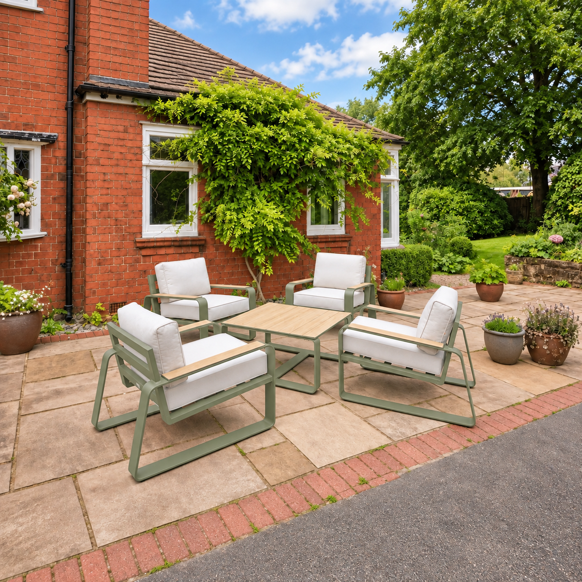 Hex Living Garden Set Sage Green | Premium Outdoor Furniture
