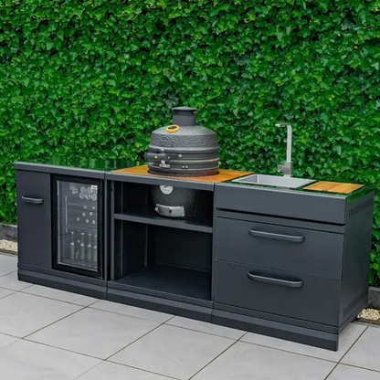 GRLLR Ember Classic 22 inch Kamado Grill | Matte Black build in