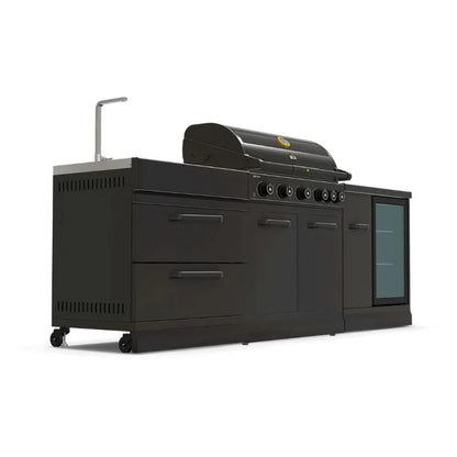 GRLLR Connect Outdoor Kitchen with G5S 5-Burner BBQ, Fridge & Sink