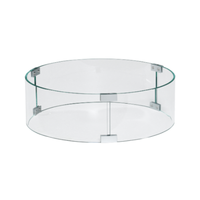 Happy Cocooning Round Glass Windscreen Fire Pit Table