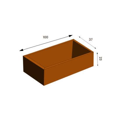 GrillSymbol Freja Corten Steel Raised Planter | Designer Garden Flower Box