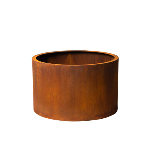 GrillSymbol Mia Corten Steel Planter | Premium Round Outdoor Garden Planter
