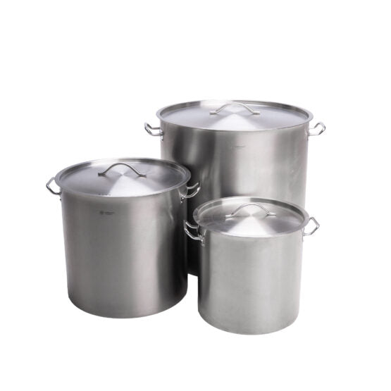 GrillSymbol 70L Stainless Steel Stock Pot with Lid | Professional Catering Pot