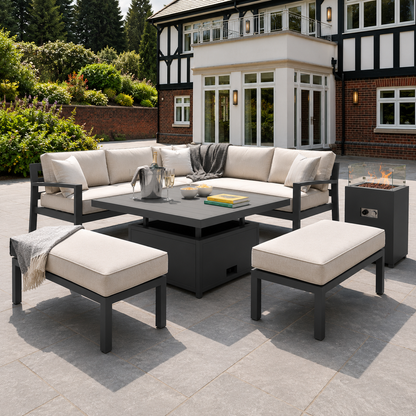 Hex Living Hosting Set in Anthracite Grey | Garden Furniture Set
