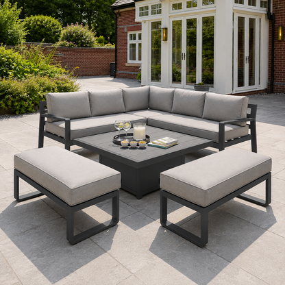 Hex Living Hosting Set in Anthracite Grey | Garden Furniture Set