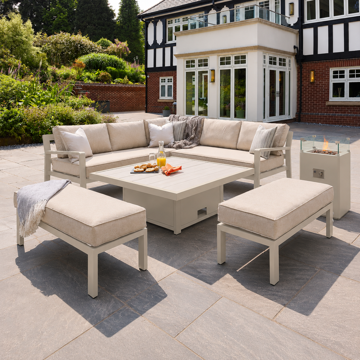 Hex Living Hosting Set in Pebble Grey | Garden Furniture Set