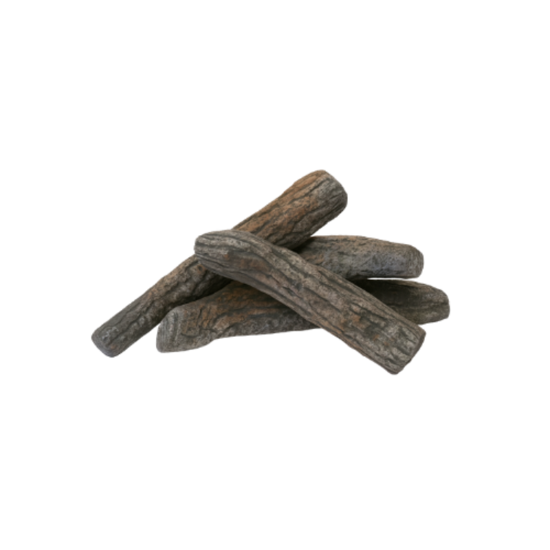 Happy Cocooning, Ceramic Wood Logs for Fire Pit - Decorative Set