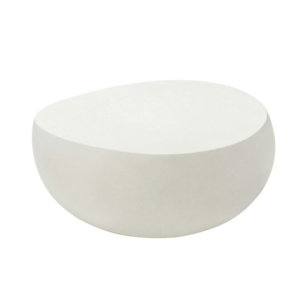 Elementi, Ikaria Cobble Coffee Table, Cream White Outdoor/Indoor
