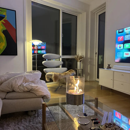 ScandiFlames Kennington Steel Tabletop Bioethanol Fireplace