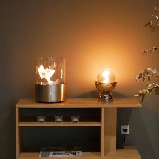 ScandiFlames Kennington Steel Tabletop Bioethanol Fireplace