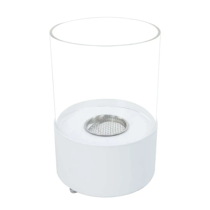 ScandiFlames Kennington White Round Tabletop Bioethanol Fireplace