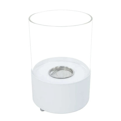 ScandiFlames Kennington White Round Tabletop Bioethanol Fireplace