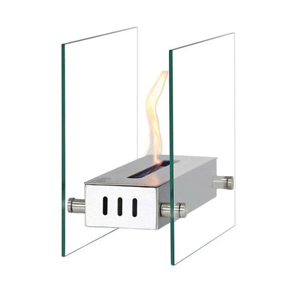 ScandiFlames Kensington Freestanding Steel and Glass Bioethanol Fireplace
