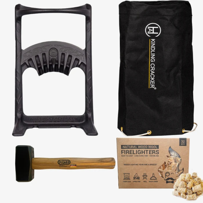 Kindling Cracker™ King Premium Bundle – Safe Firewood Splitting Kit