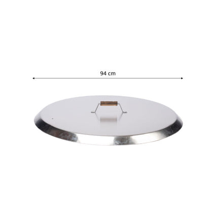 GrillSymbol 96cm Paella Pan Lid Aluminium Heat Retaining Cover