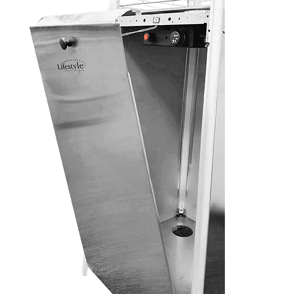 Lifestyle, Tahiti 11, Pyramid Flame Gas Patio Heater, Stainless Steel
