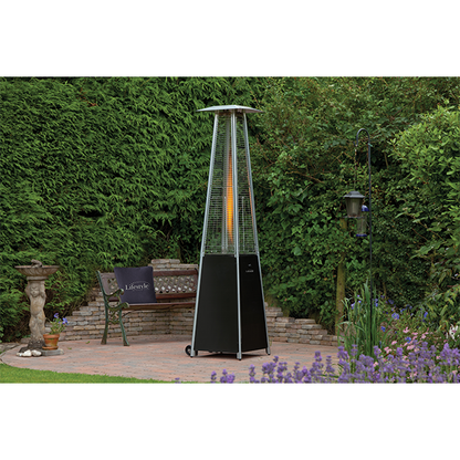 Lifestyle Tahiti 11, Pyramid Flame Gas Patio Heater, Black