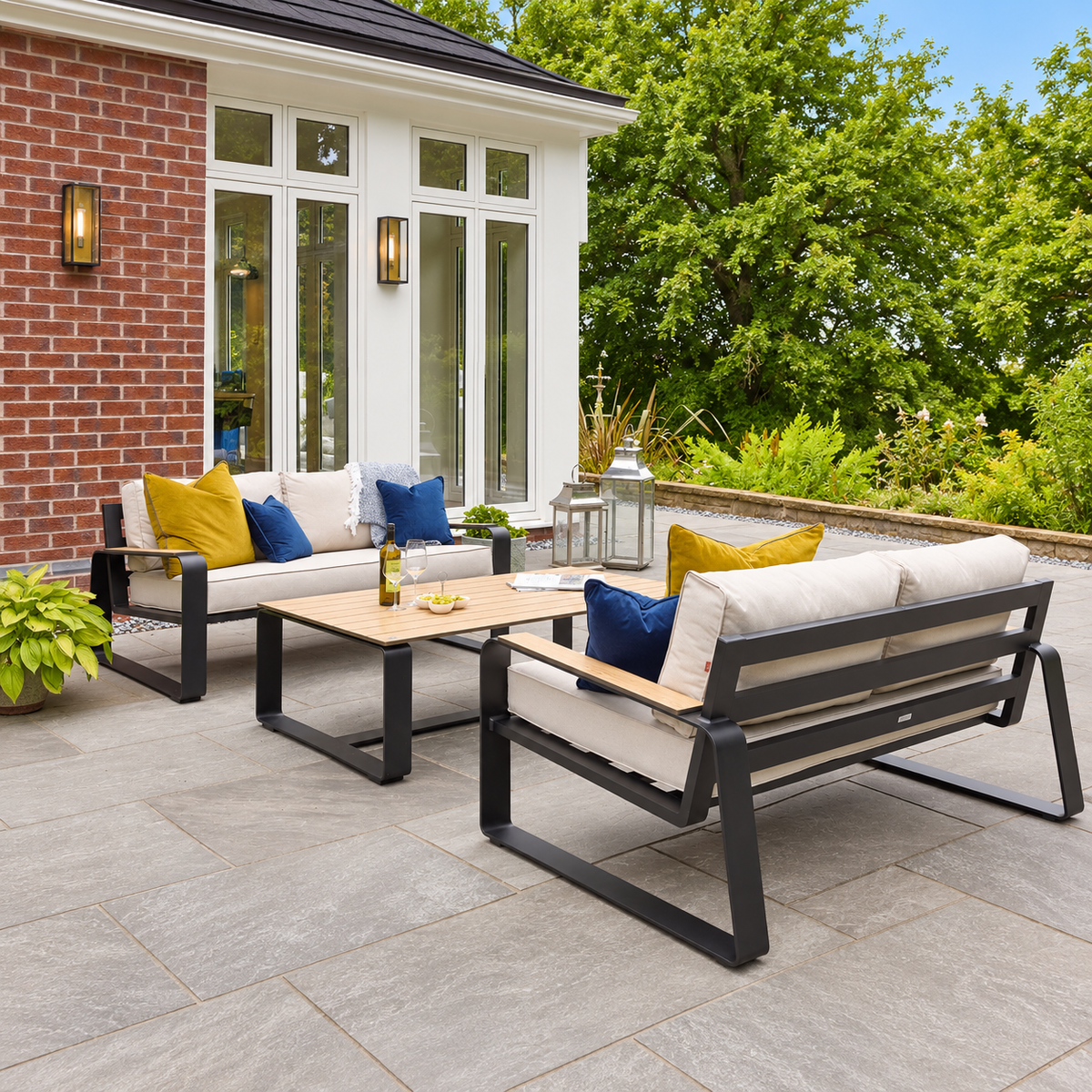 Hex Living Lounge Set Anthracite Grey | Premium Outdoor Furniture