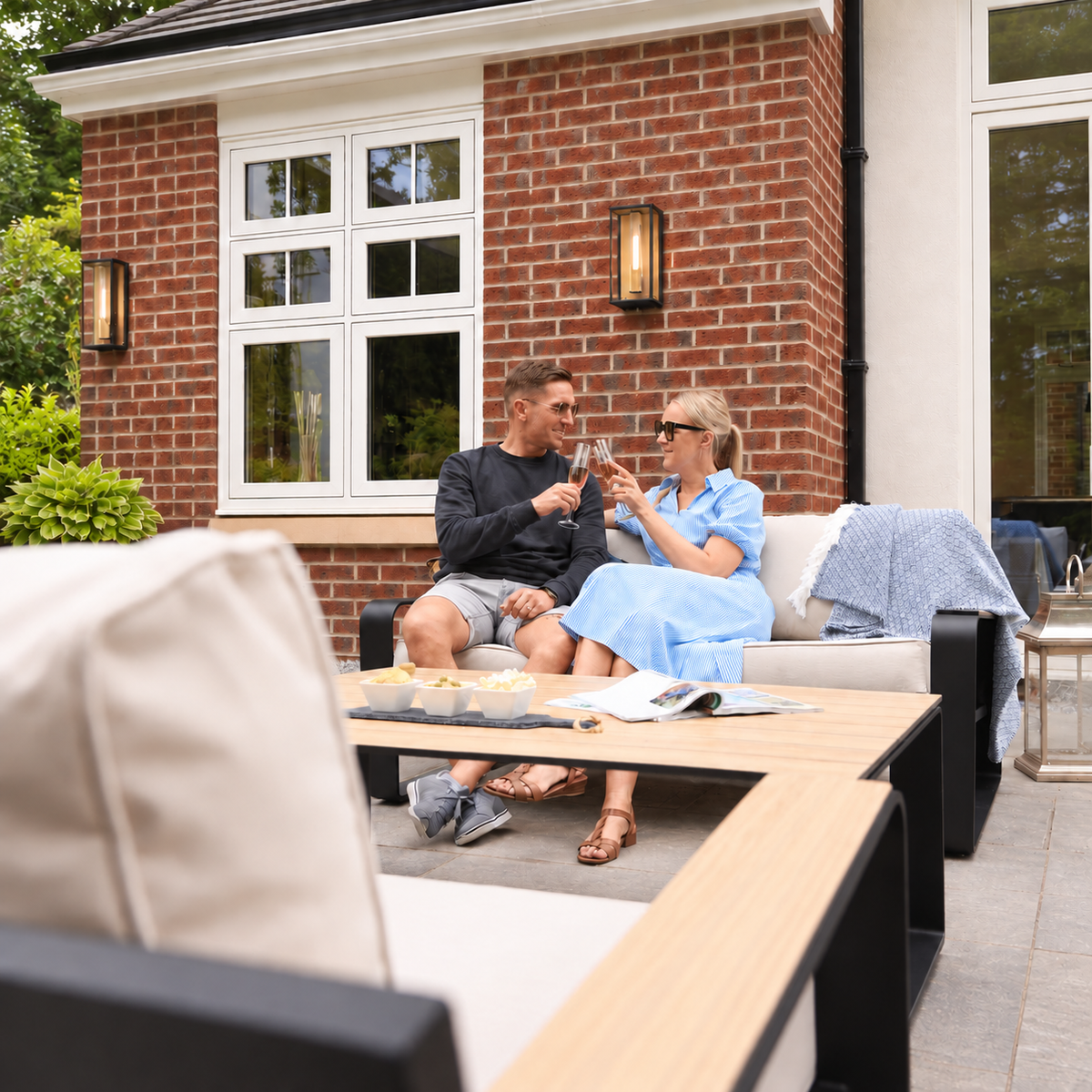Hex Living Lounge Set Graphite Black | Premium Outdoor Furniture
