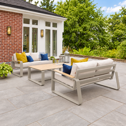 Hex Living Lounge Set Pebble Grey | Premium Outdoor Furniture