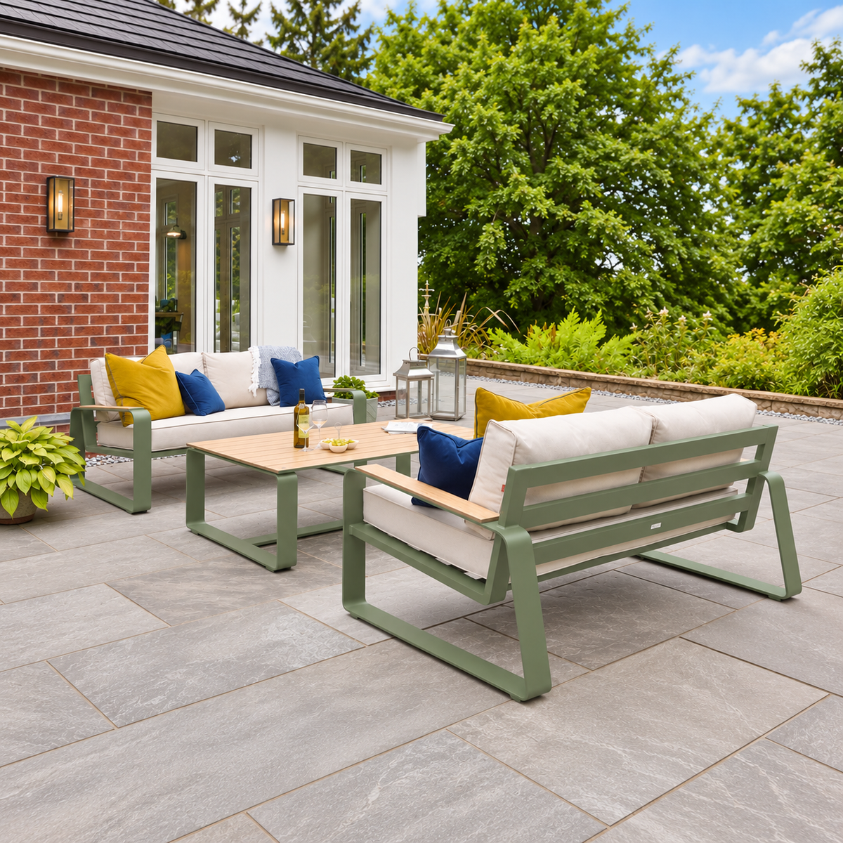 Hex Living Lounge Set Sage Green | Premium Outdoor Furniture