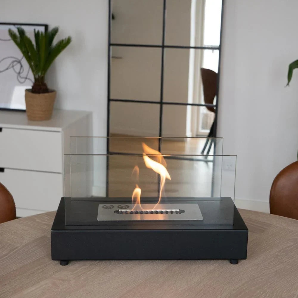 ScandiFlames Lambeth Black Tabletop Bioethanol Fireplace