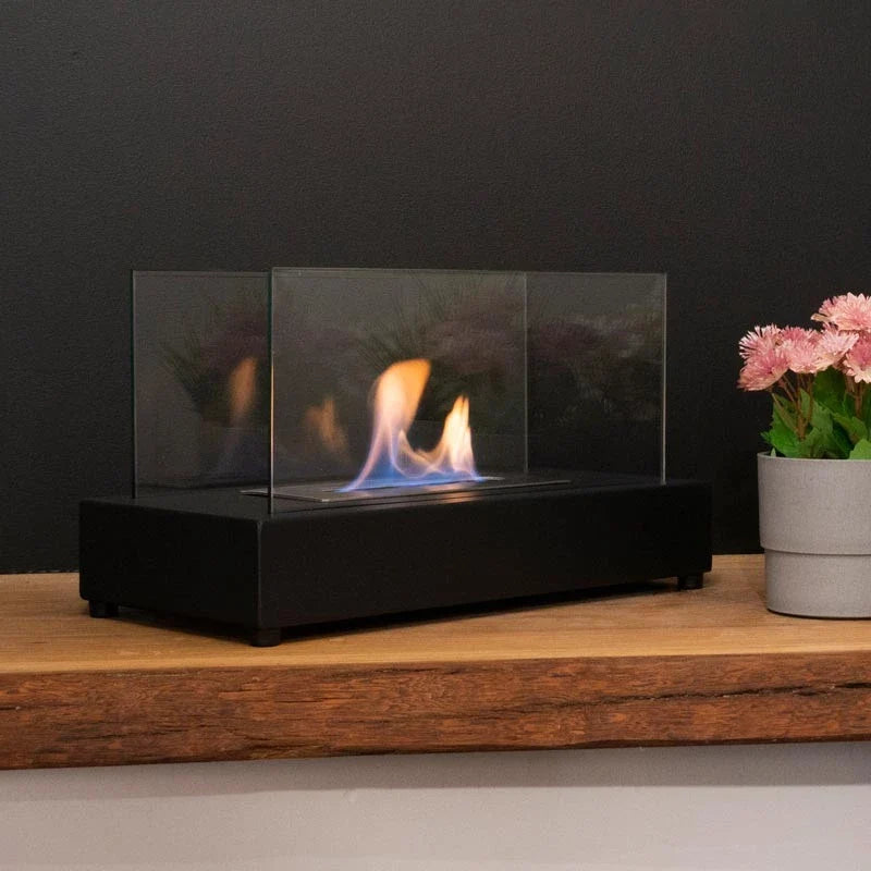 ScandiFlames Lambeth Black Tabletop Bioethanol Fireplace