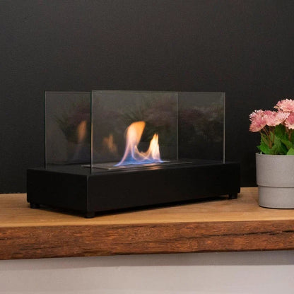 ScandiFlames Lambeth Black Tabletop Bioethanol Fireplace