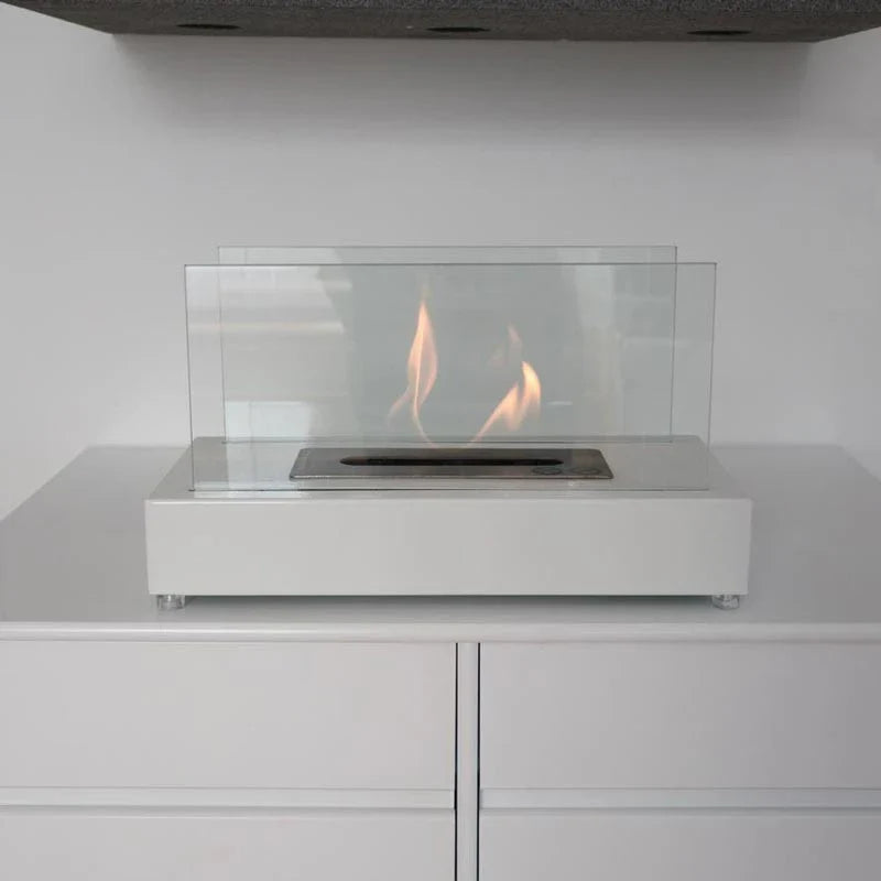 ScandiFlames Lambeth White Tabletop Bioethanol Fireplace